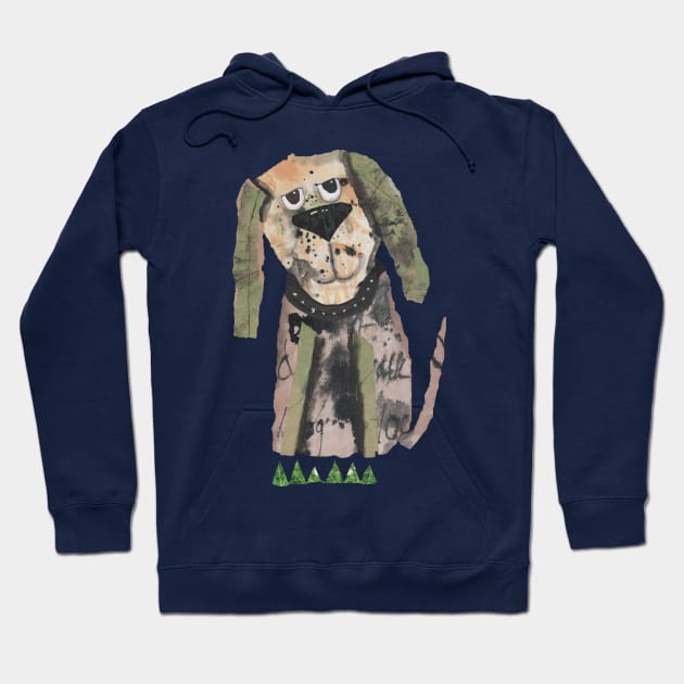 Collage Doggy Hoodie by krisevansart